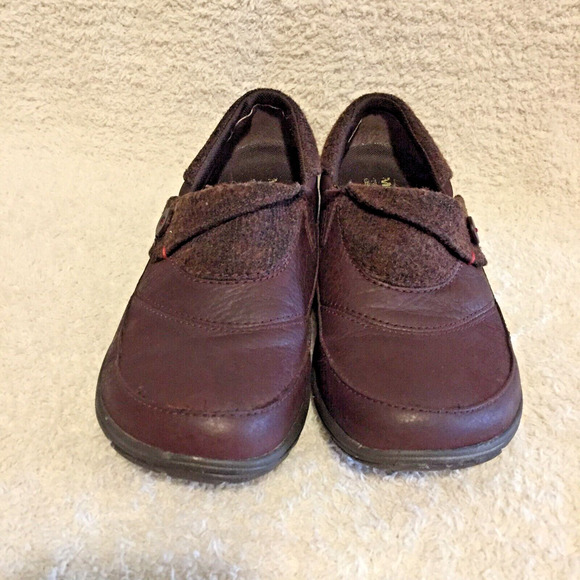 Merrell Women's Dassie Fold Andorra Burgundy Leather Moc Slip On Shoes Size 7 - Picture 12 of 12
